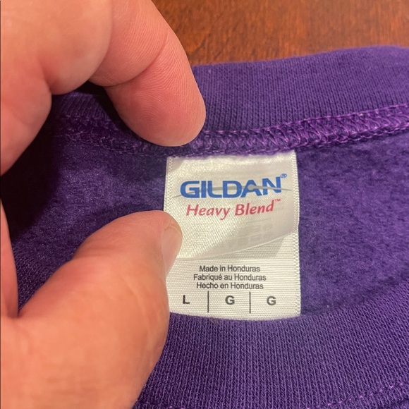 Gildan Purple Merry Swishmas Kobe Sweater SZ L unisex - Picture 3 of 6